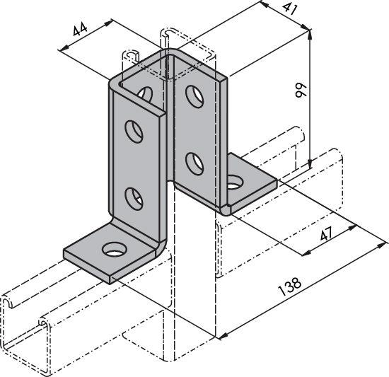 Universalfuss P 2346-HDG P2346-HDG (8-Loch)