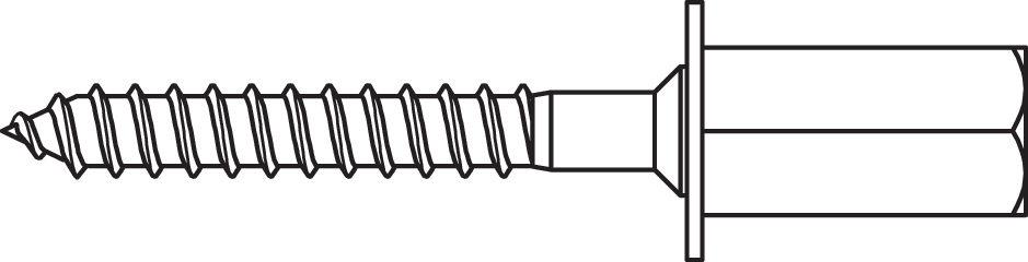 Holzschraube HZ-MS HZ-MS   6x50  M8/M10