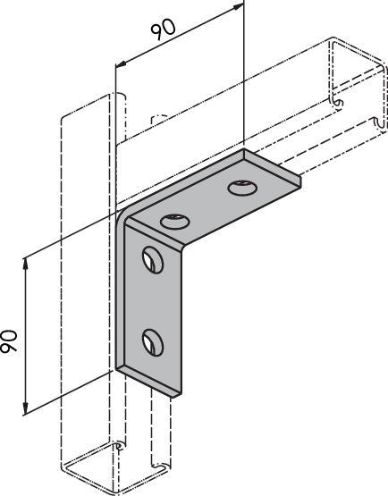 Equerre de support P 1325-HDG P1325-HDG