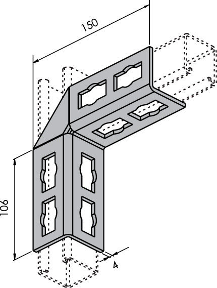 Equerre de support TQ-4S-8 TQ-4S-8