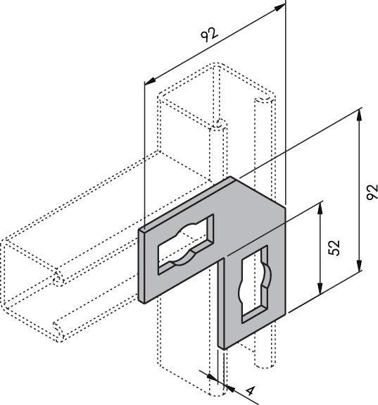 Plat pour rail 90° TQ-F2 TQ-F2