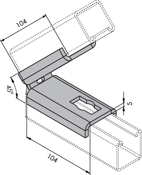 Equerre d'angle 45° TQ-S TQ-S