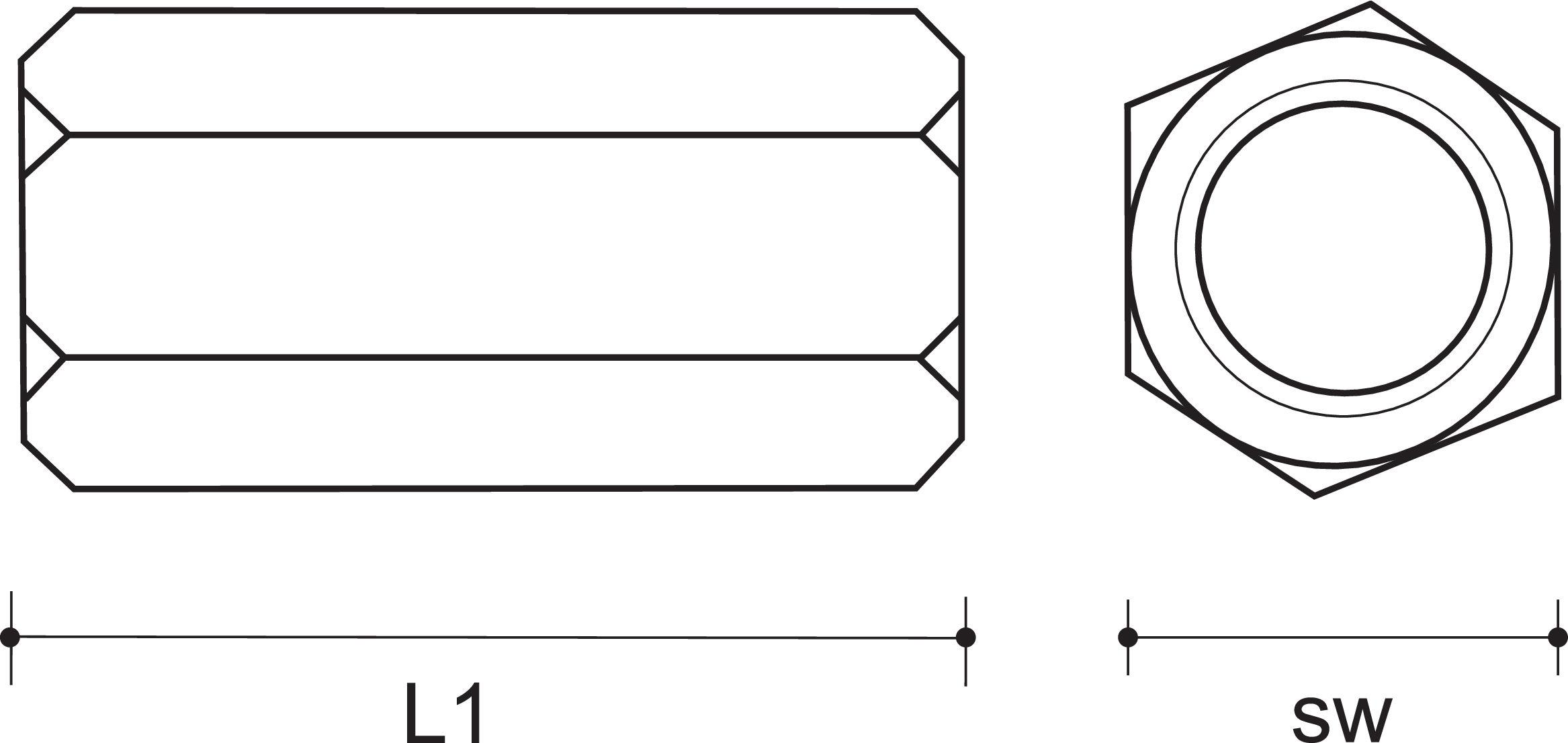 Langmutter LM-HDG