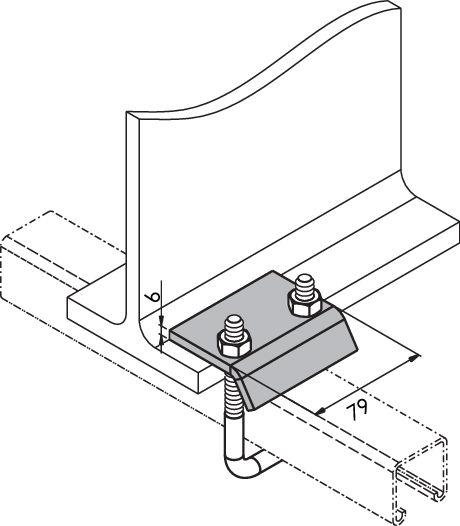 Trägerklammer mit Bügel P 2785-HDG P2785-HDG