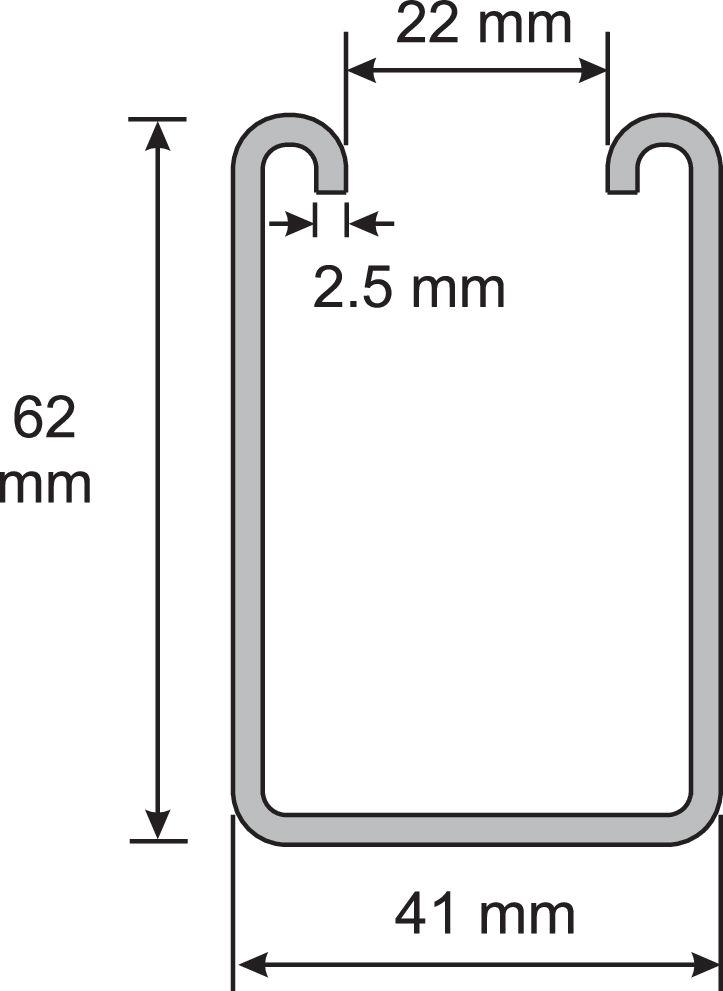 Rail profilé CH - lourd CH-15/6-41x62