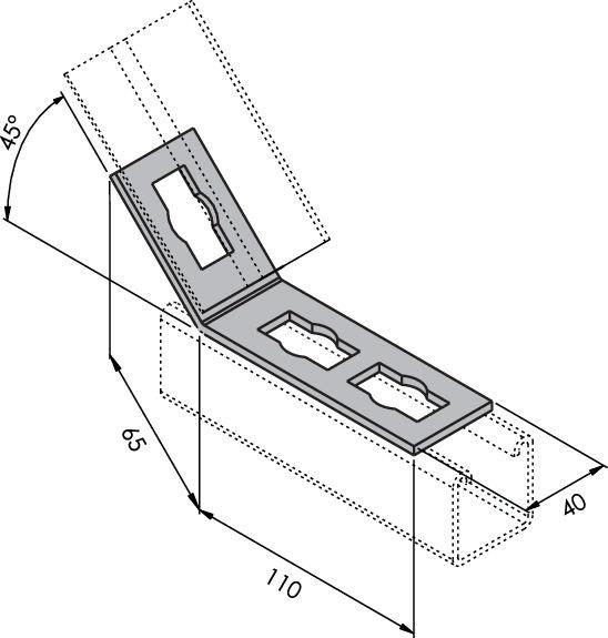 Equerre d'angle 135° TQ-L3 TQ-L3
