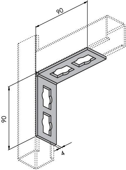 Eckverbinder TQL-L4 (4-Loch)