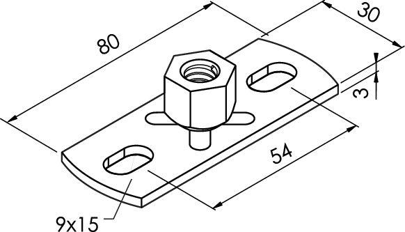 Grundplatte GPL-L-E GPL-L-E M8/M10