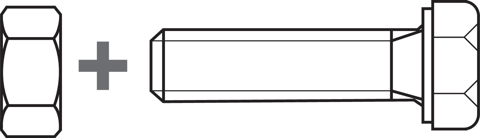 Kombipack DIN933 + DIN934