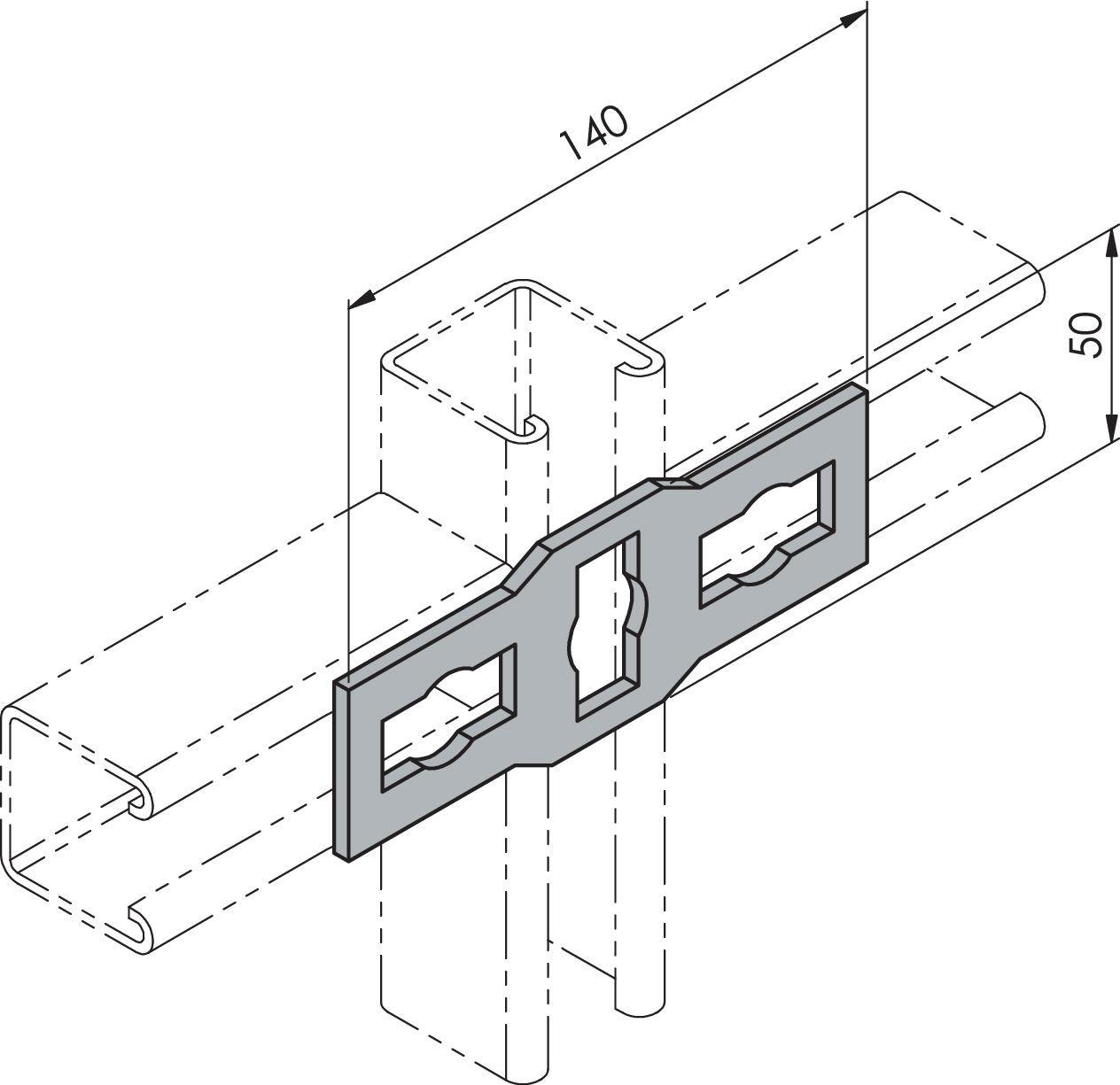 Plat pour rail TQ-T3 TQ-T3