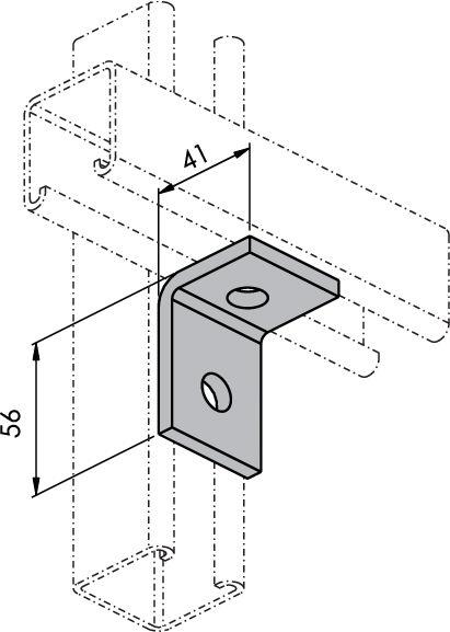 Equerre de support P 1068-HDG P1068-HDG