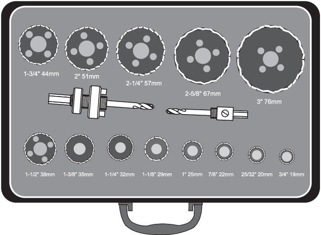 Hohlfräsersatz HLR-S-Combi HLR-S-Combi
