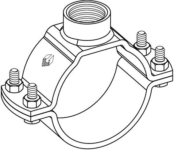 Fixpunktrohrschelle schwer RTS-2