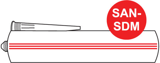 Sanitär-Silikon SAN-SDM SAN-SDM kieselgrau