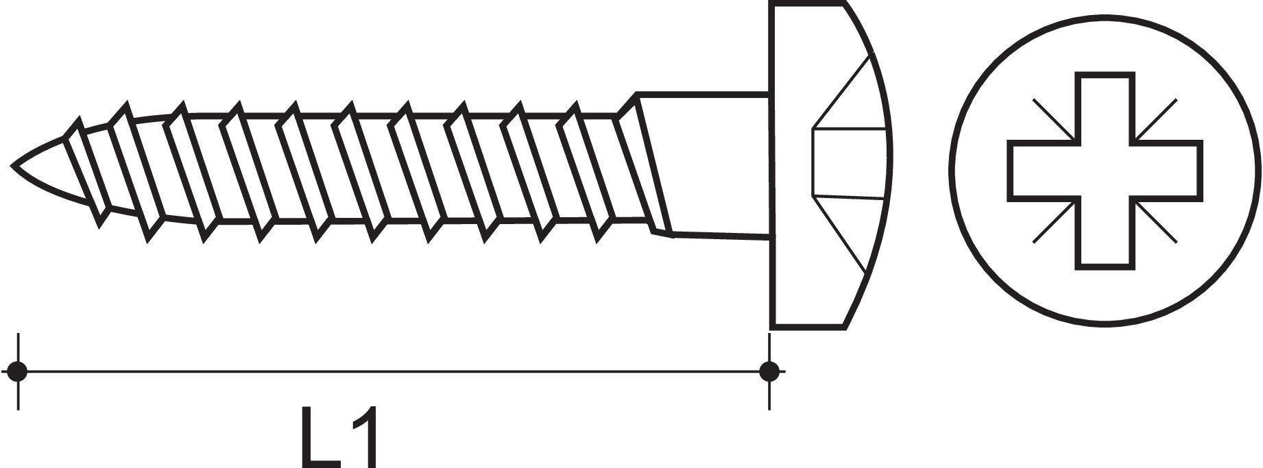 Holzschraube PanHead HPPZ HPPZ 5.0 x   80