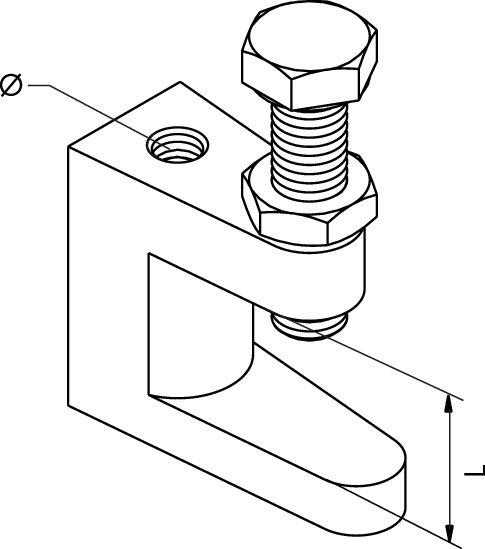 Trägerklammer TK 45 TK45-Ø 13mm