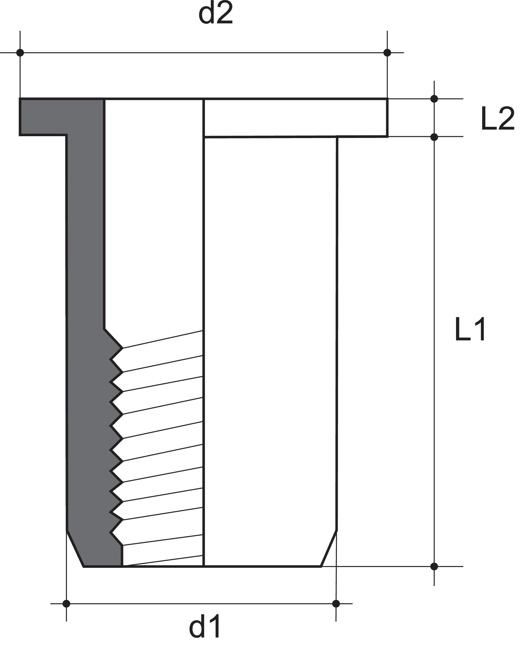 Blindnietmutter SF-E