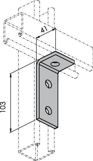 Equerre de support P 1326-HDG P1326-HDG