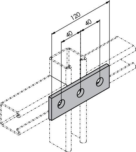 Plat pour rail P 1066-HDG P1066-HDG