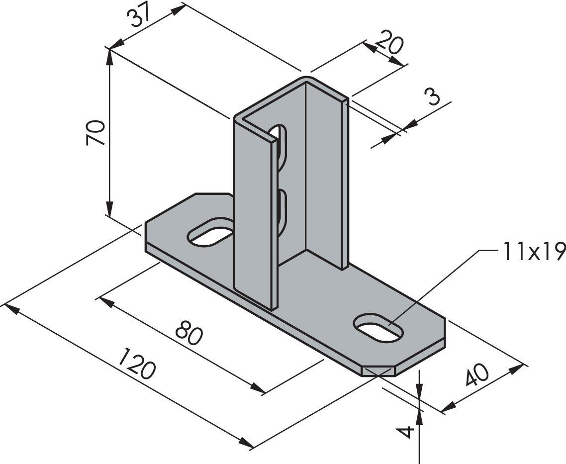 Schienenfuss UNI-CAH UNI-CAH