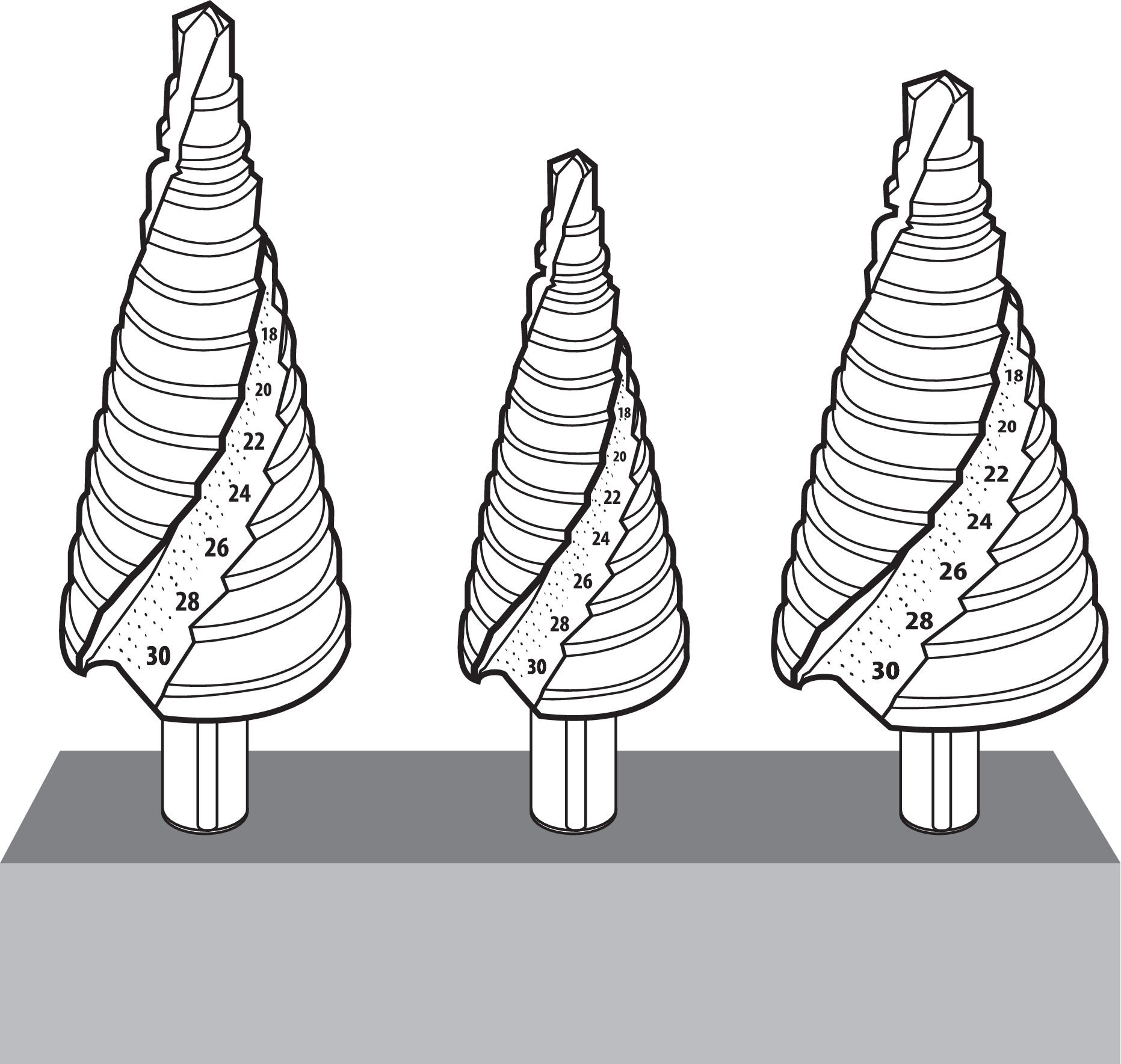 HSS-Stufenbohrer STU-S STU-S 4-30
