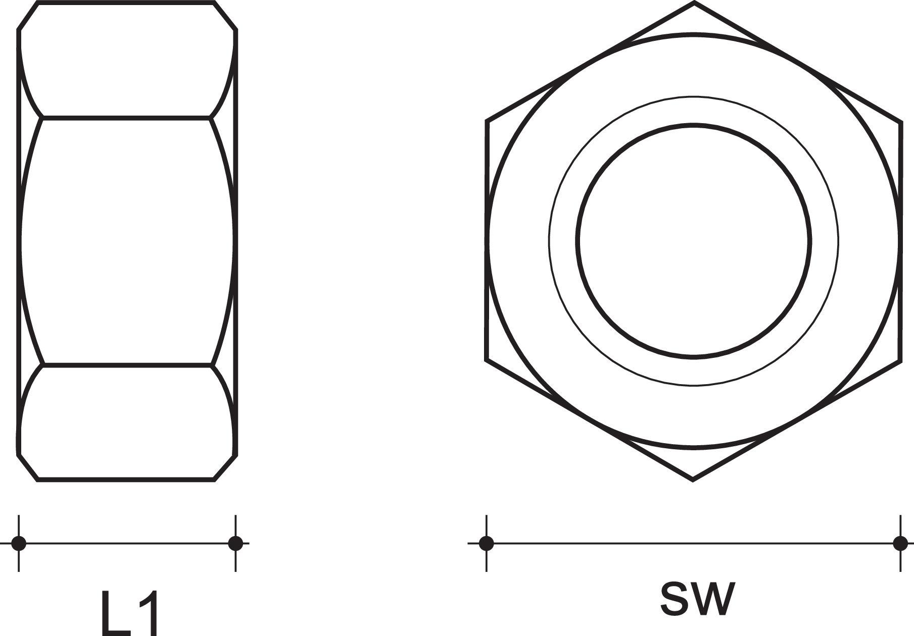 Sechskantmutter DIN 934-A2